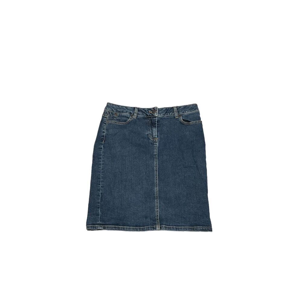 Talbots Skirt Womens Size 2P Blue Jean Denim